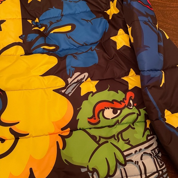 NWT xl sesame street dekryptic puffer jacket coat elmo bert cookie monster grove - Picture 9 of 10